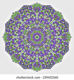 Abstract Flower. Creative Colorful style vector wheel. Lilac Violet Green White Dominant Color