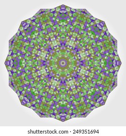 Abstract Flower. Creative Colorful style vector wheel. Lilac Violet Green White Dominant Color