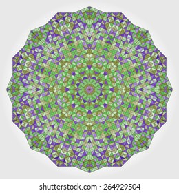 Abstract Flower. Creative Colorful style vector wheel. Lilac Violet Green White Dominant Color