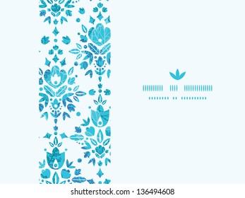 Abstract Flower Damask Horizontal Seamless Pattern Background