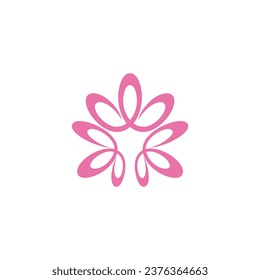 Abstract flower decorative logo vector image