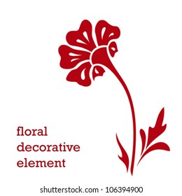 Abstract flower, decorative vector element for design