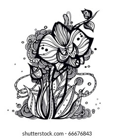 diseño de flores abstractas