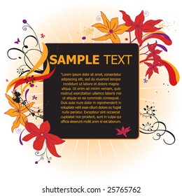 Abstract Flower Design. Editable Vector