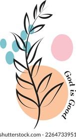 Abstract Flower Design. Hand drawn Flower design for print or use as poster, card, flyer or T Shirt
