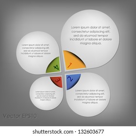 Abstract flower design infographic template. May be used for website homepage.