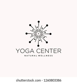 Abstract flower design. Line creative symbol. Universal icon. Simple logotype template for premium business. Vector illustration. - Vector