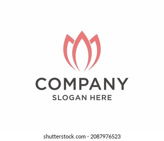 Abstraktes Blumendesign. Kreatives Symbol der Linie. Universelles Symbol. Lotus-Zeichen. Einfache Logo-Vorlage für Premium-Unternehmen. Vektorgrafik. Mandalaflora 