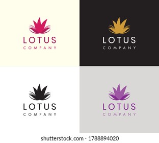 Abstract flower design. logo. Lotus flower Universal icon. Lotus sign. Simple logotype template for premium business. 
Editable color and flower layout. Vector illustration. Eps 10