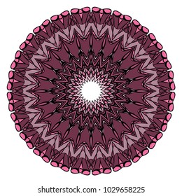 Abstract Flower design Mandala. Decorative round elements. Oriental pattern, vector illustration.Coloring book page