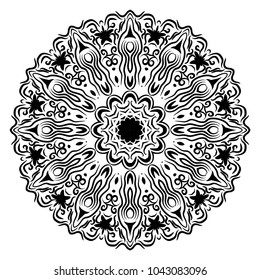 Abstract Flower design Mandala. Decorative round elements. Oriental pattern, vector illustration.