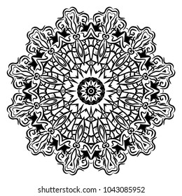 Abstract Flower design Mandala. Decorative round elements. Oriental pattern, vector illustration.