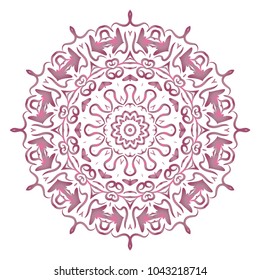 Abstract Flower design Mandala. Decorative round elements. Oriental pattern, vector illustration.