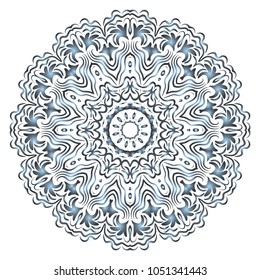 Abstract Flower design Mandala. Decorative round elements. Oriental pattern, vector illustration.