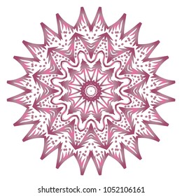 Abstract Flower design Mandala. Decorative round elements. Oriental pattern, vector illustration.
