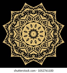 Abstract Flower design Mandala. Decorative round elements. Oriental pattern, vector illustration.