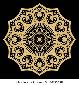 Abstract Flower design Mandala. Decorative round elements. Oriental pattern, vector illustration.