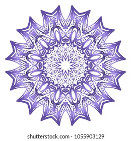 Abstract Flower design Mandala. Decorative round elements. Oriental pattern, vector illustration.