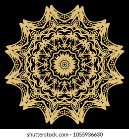 Abstract Flower design Mandala. Decorative round elements. Oriental pattern, vector illustration.