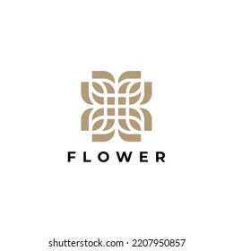 Abstract flower design. Universal icon. flower sign. Simple logotype template for premium business. Vector illustration.