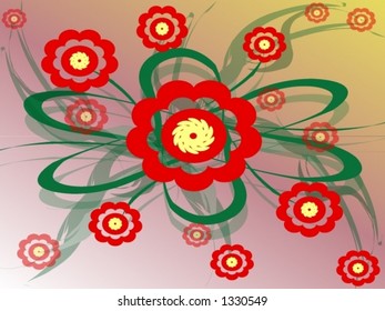 A abstract flower design vector
