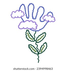 Abstract flower designs. Artistic and decorative, great for garden-themed graphics, spring and summer wallpapers, and botanical art projects.