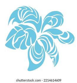 Abstrakte Blumen verschiedener Blütenblätter.  Handgezeichnete moderne Vektorgrafik. Farbige, trendige Illustration. Blumenmuster-Vorlagen. Alle Elemente sind isoliert.