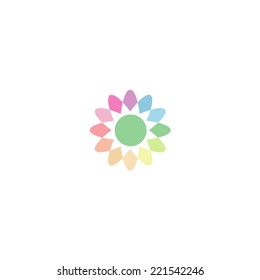 Abstract Flower, editable colors
