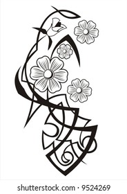 Abstract flower element