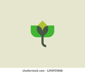 Abstract flower elephant logo icon design. Elegant lotus vector logotype. 