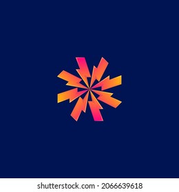 Abstract Flower Flash Premium Logo Vector