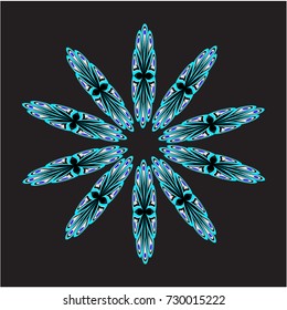 Abstract flower. Flat design, vector.