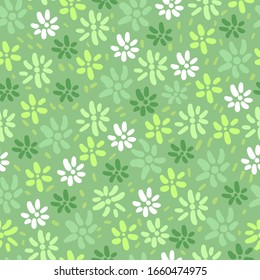 Abstract flower and foliage seamless pattern.Organic wallpaper,nature background for textile,banner,poster.Vector illustration