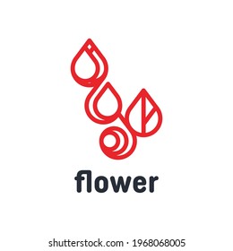 Abstract Flower from four element logo