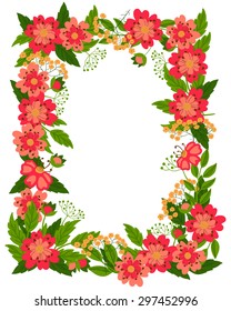 Abstract flower frame.