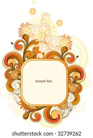 Abstract flower frame