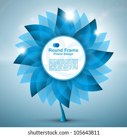 Abstract flower frame design