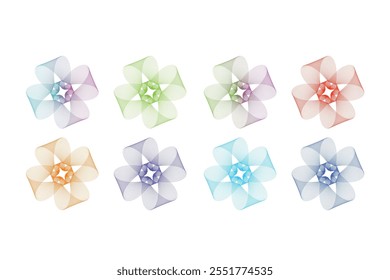 Abstract flower frame design. Design components: abstract, frame, circle, and beautiful border Isolated circular logo element on a white background Vector illustration and creative art