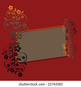 Abstract flower frame with place for your text. Vector illustration.