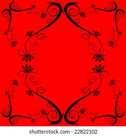 Abstract flower frame with place for your text.Vector format.