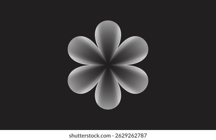 abstract flower, generative art, geometric pattern, digital flower, symmetrical design