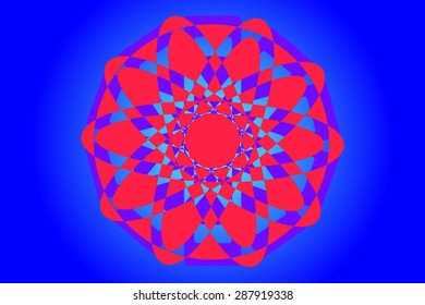 abstract flower geometric overlapping