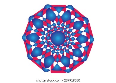 abstract flower geometric overlapping
