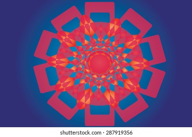 abstract flower geometric overlapping