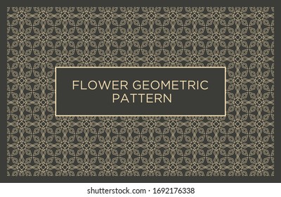 Abstract flower geometric pattern background vector