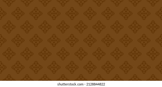 Abstract Flower geometric pattern. Seamless vector background. Golden and brown ornament. Ornament for fabric, wallpaper, packaging. Decorative print
