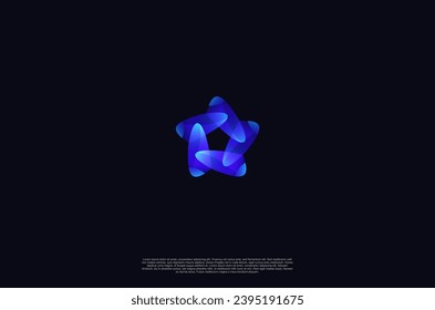 Abstract flower geometric rotation movement design. Vector illustration made of various overlapping elements.
