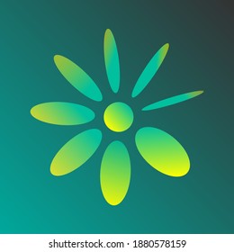 abstract flower with gradient for anything
