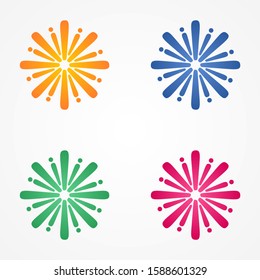 abstract flower gradient vector, abstract colorful gradient vector flower look like fireworks.