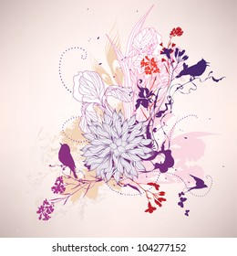 Abstract flower graphic